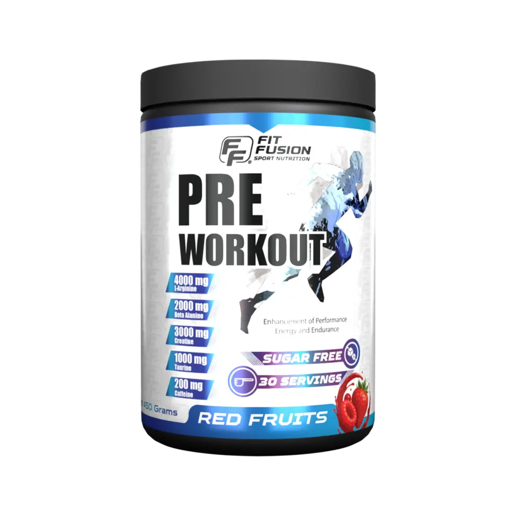 FitFusion Pre-Workout Red Fruits [450g] Bottle 30 Servings