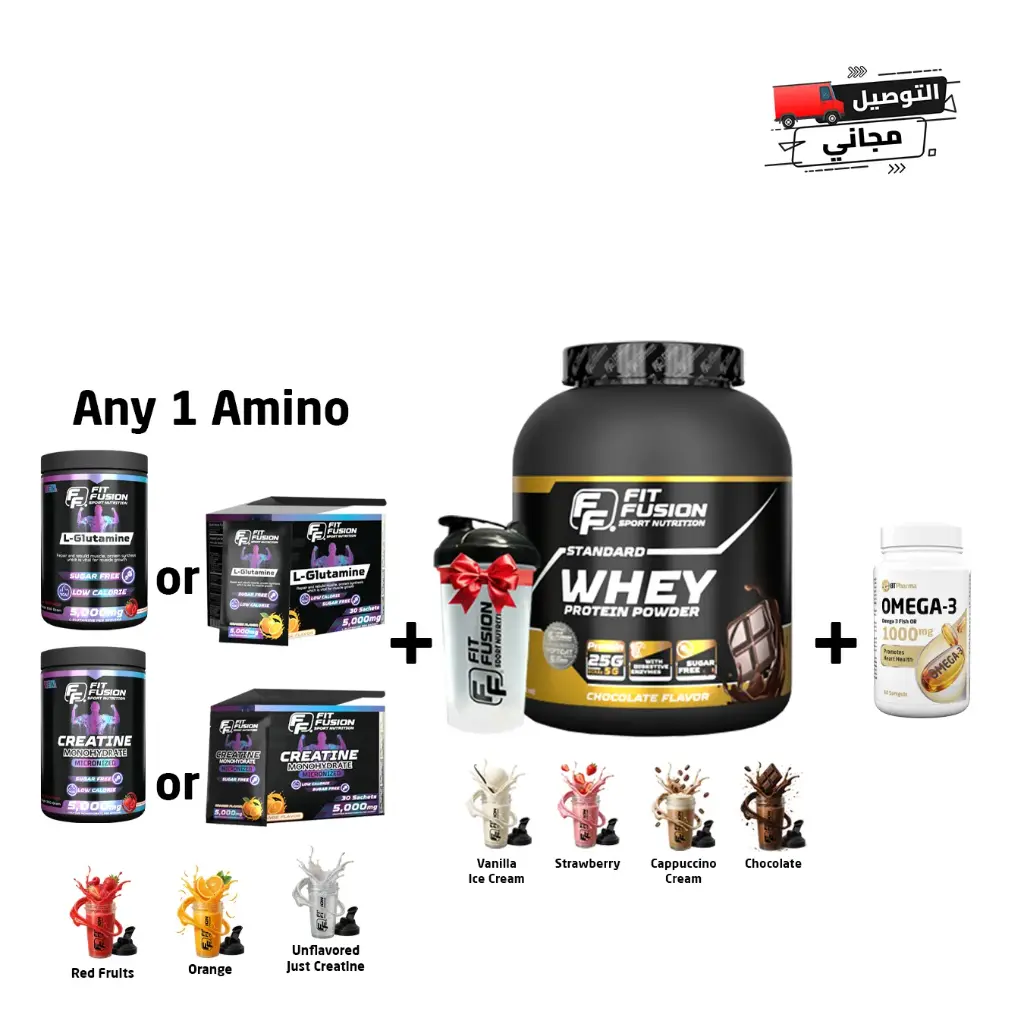 Combo (Whey & Amino: CR or GL & Omega-3)