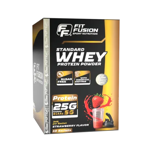 [FP008] FitFusion Standard Whey Protein Strawberry [34g] Box 10 Sachets